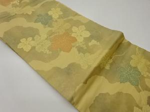 変わり霞に葡萄模様織出し名古屋帯